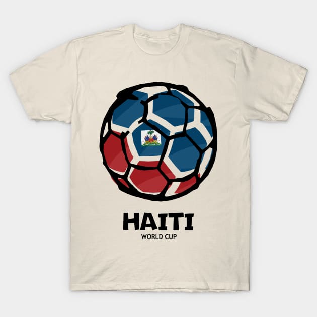 Haiti Football Country Flag T-Shirt by KewaleeTee